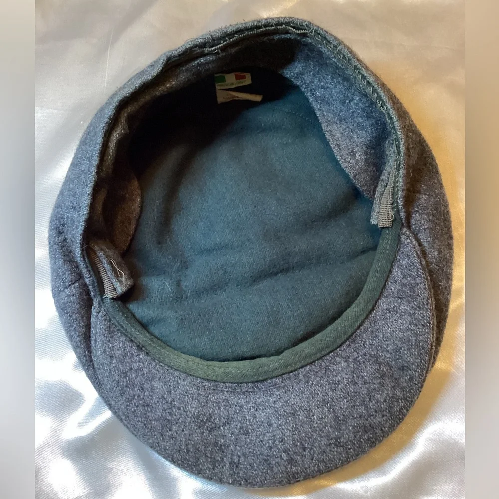 Gray Wool Newsboy Cap Made in Italy - Picture 2 of 7
